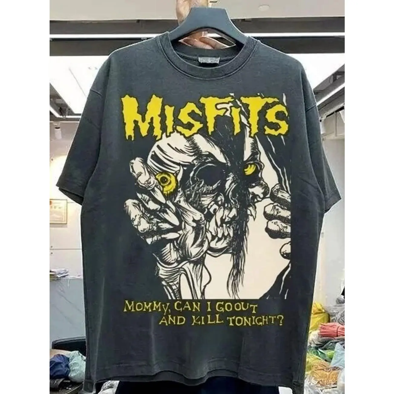 Misfits Rock Band Graphic Short Sleeve Black Short Sleeve Unisex Tshirt S-5XL F