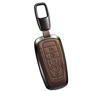 For Ford Key Fob Cover,Car Key Case Shell Protector Holder 5 Buttons for Ford Explorer Fusion Escape Edge Expedition Mustang F150 F250 F350 F450 F550 Bronco