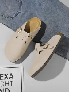 Unisex Birk Leather Sandals, Casual Fashion Shoes, Minimalist Casual Clogs, Comfortable and Stylish, Perfect for Daily Wear, Outdoor Parties, School, and Home Relaxation