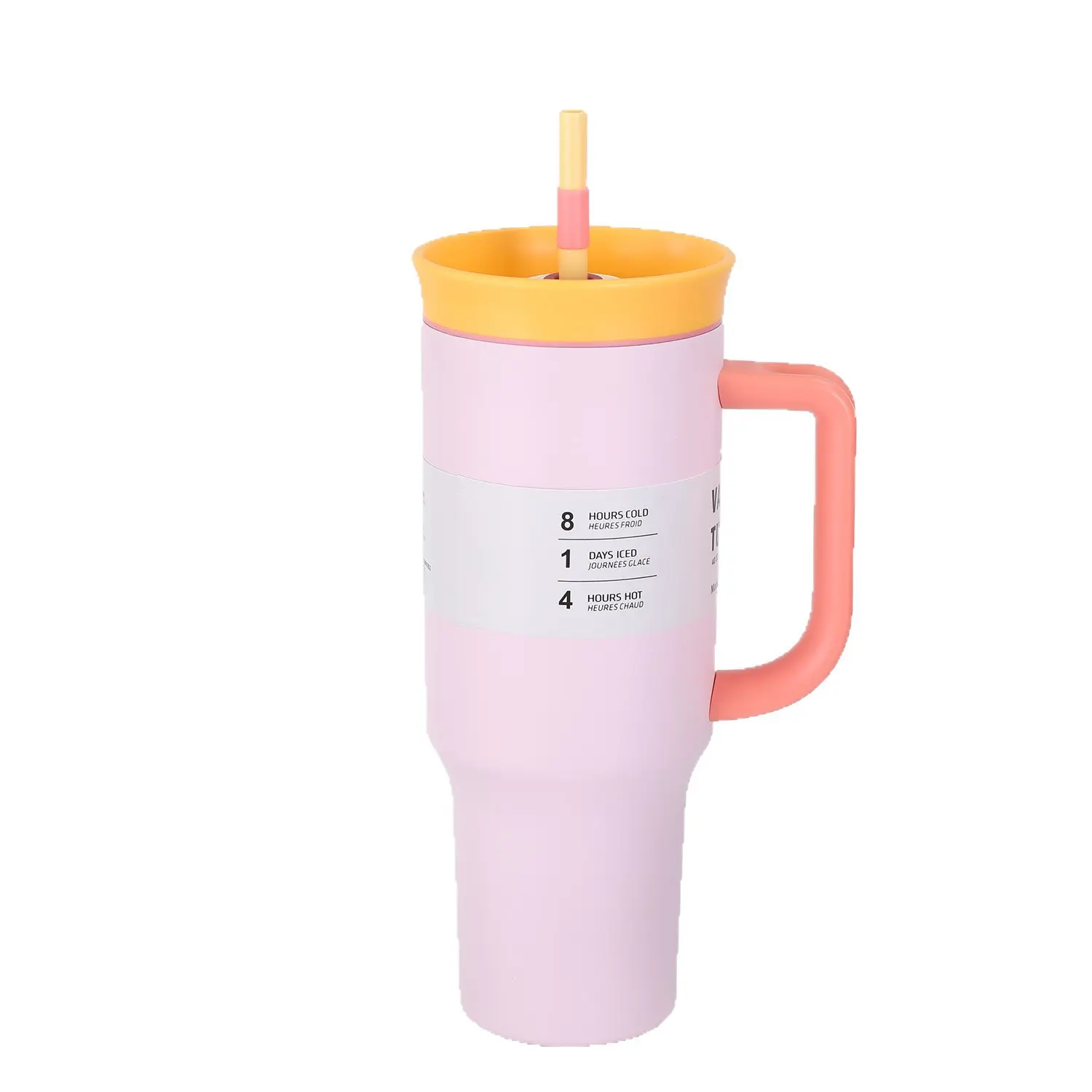 304 Stainless Steel Portable Ceramic-Lined Insulated Tumbler with Handle, Refillable Vacuum Flask with Lid for Kitchenware & Drinkware, Hot & Cold Temperature Retention