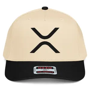 RIVEMUG NX1 XRP Crypto Logo 2 Tone Hat Embroidered Mid Crown Curved Bill Snapback Cap for Men and Women
