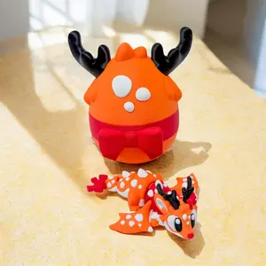 Baby Dragon with Egg Fidget Toy | 3D Printed Mini Dragon Hatchling | Cute Sensory Desk Pet | Pocket Worry Toy | ADHD & Anxiety Stress Relief