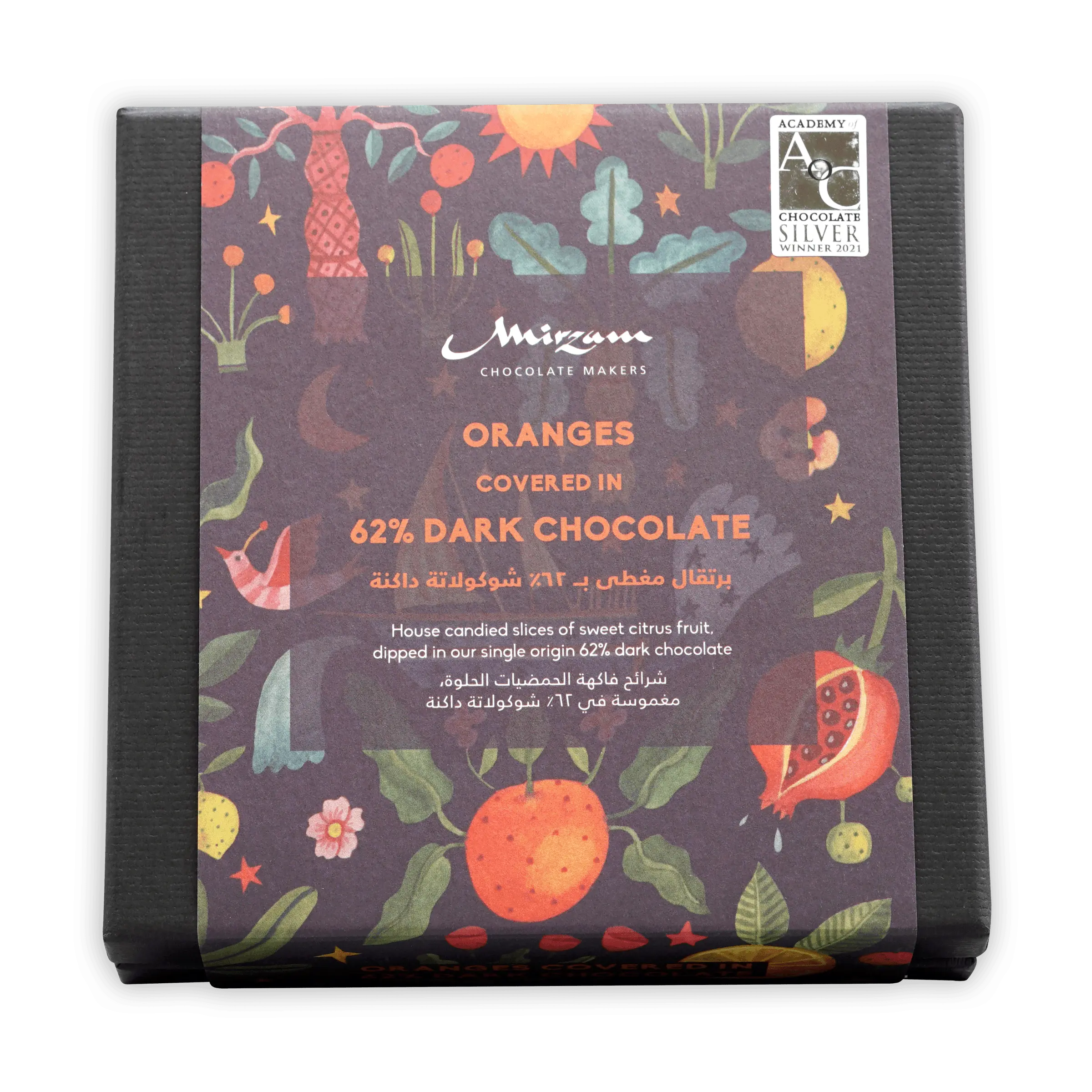 Mirzam Dark Chocolate Coated Oranges 62%