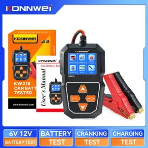 KONNWEI KW218 6V 12V Car Battery Tester 100-2000 CCA Automotive Battery Load Tester Alternator Tester Digital Auto Battery Analyzer Charging Cranking System Tester for Car,Truck,Marine,Motorcycle,Vehicle