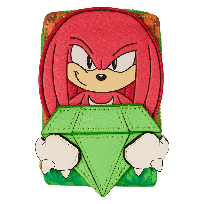 Sonic The Hedgehog Limited Edition Knuckles Emerald Glitter Accordion Wallet