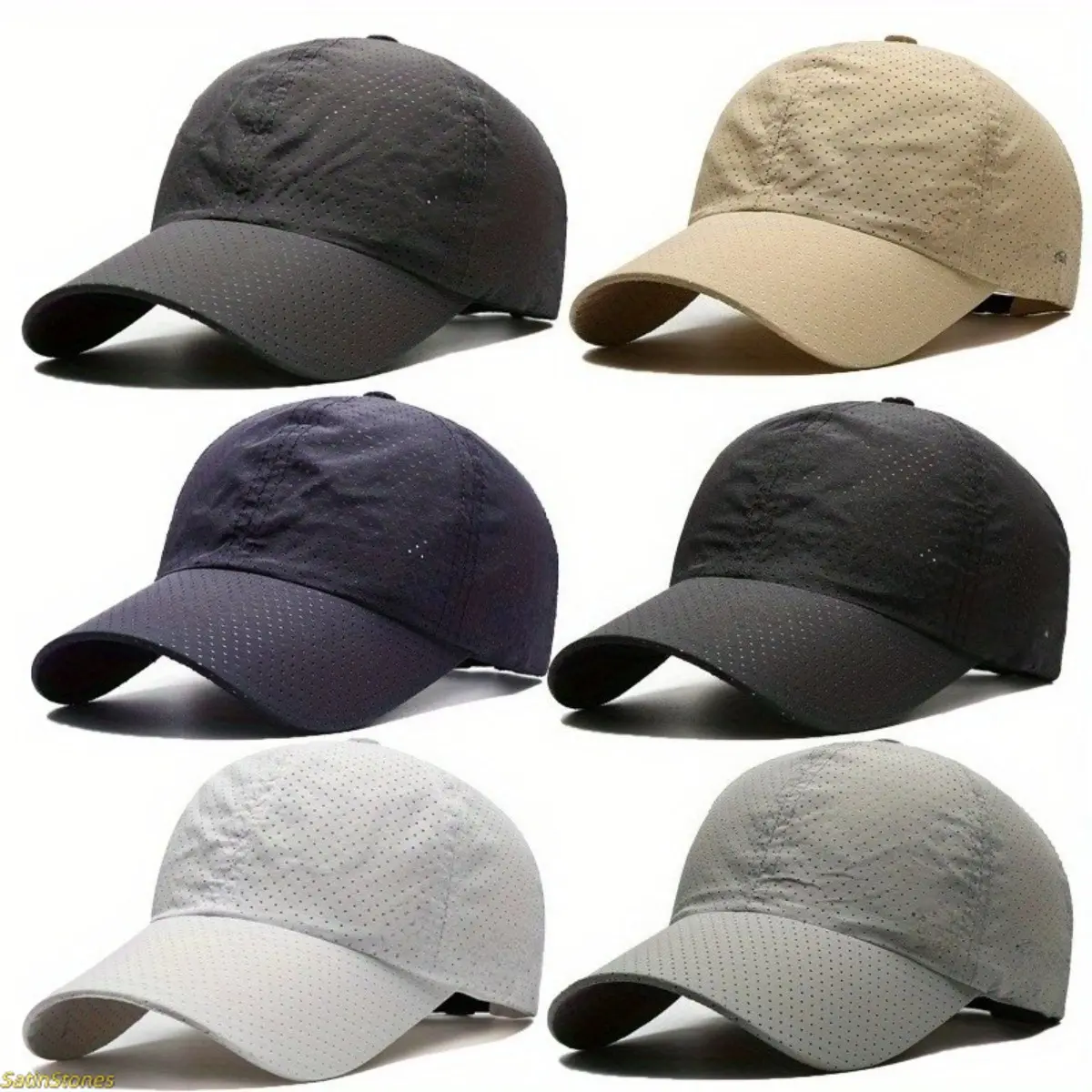 6PCS Unisex Quick-Dry Breathable Lightweight Duckbill Baseball Hats - Sunshade Hat for Running, Golf, Performance Fishing, Lightweight Golf Hat, Performance Fishing Hats