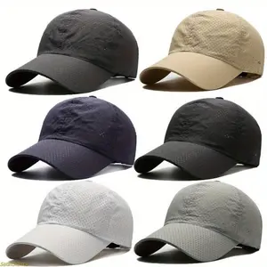 6PCS-Men's and Women's Summer Running Caps Thin Quick-Drying Breathable Duck Tongue Outdoor Men's Sun Summer Fishing Shade Baseball Caps