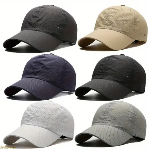 6PCS Unisex Quick-Dry Breathable Lightweight Duckbill Baseball Hats - Sunshade Hat for Running, Golf, Performance Fishing, Lightweight Golf Hat, Performance Fishing Hats