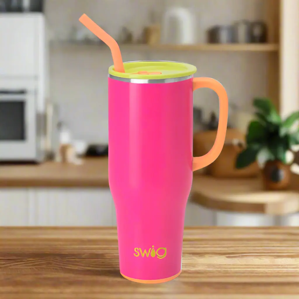 SWIG Tutti Frutti 40oz Mega Mug Tumbler with Handle - Sip into Summery Bliss!