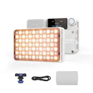 amaran Ace 25x Pocket Bi-Color LED Light: Boost Mode Up to 32W, Bi-Color Mini Video Light (2,700-6,500K), 1,636 Lux@1m, 4,500mAh Battery with PD Fast Charging for Mobile Creators