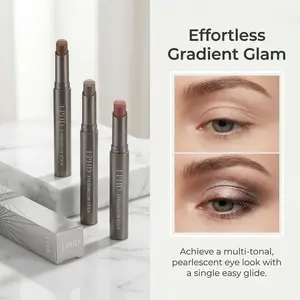 3-pack of three-color eyeshadow sticks, long-lasting, waterproof and sweatproof, built-in pearlescent effect, magnifying eyes, rotating design, can be used stacked, suitable for beginners, easy to carry, essential for various makeup looks, ideal gift tikt