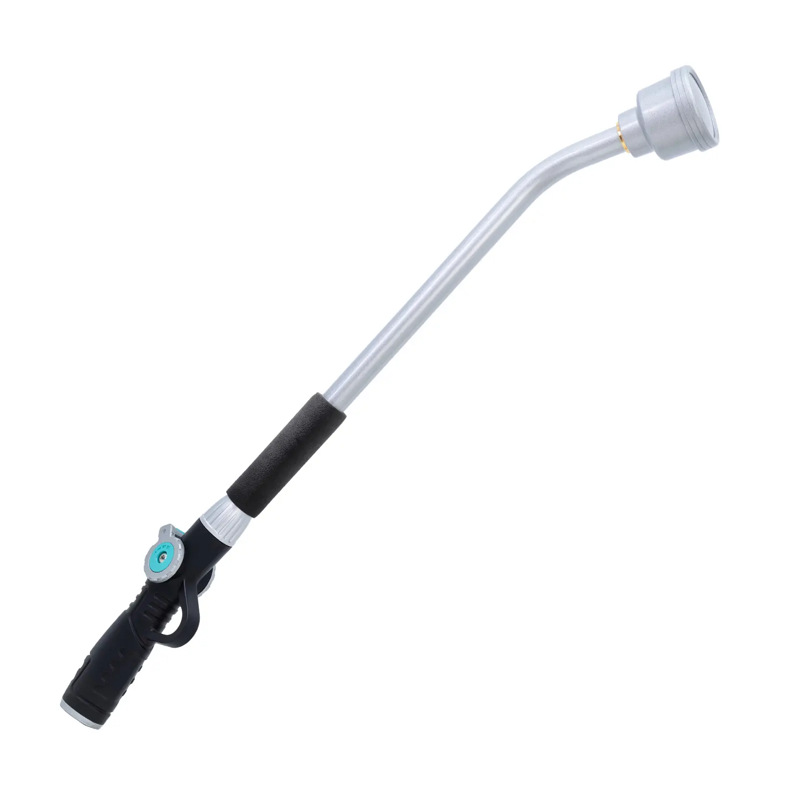 QUOBAS 24" Portable Garden Watering Wand - Dual Nozzle Interchangeable Spray Head, Thumb Control Long Reach Sprinkler, Portable Garden Hose Accessory for Plants, Water-Spraying/Sprayer Watering Equipment, Garden Watering Sprinkler