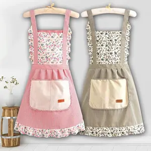 Elegant Princess-Style Apron with 3D Pockets - Breathable, Thick Fabric, Adjustable Waist Straps, Perfect for Cooking, Baking & Coffee Shop Wear, Baking Apron,Princess Style Apron,Adjustable Apron, Kitchen Apron