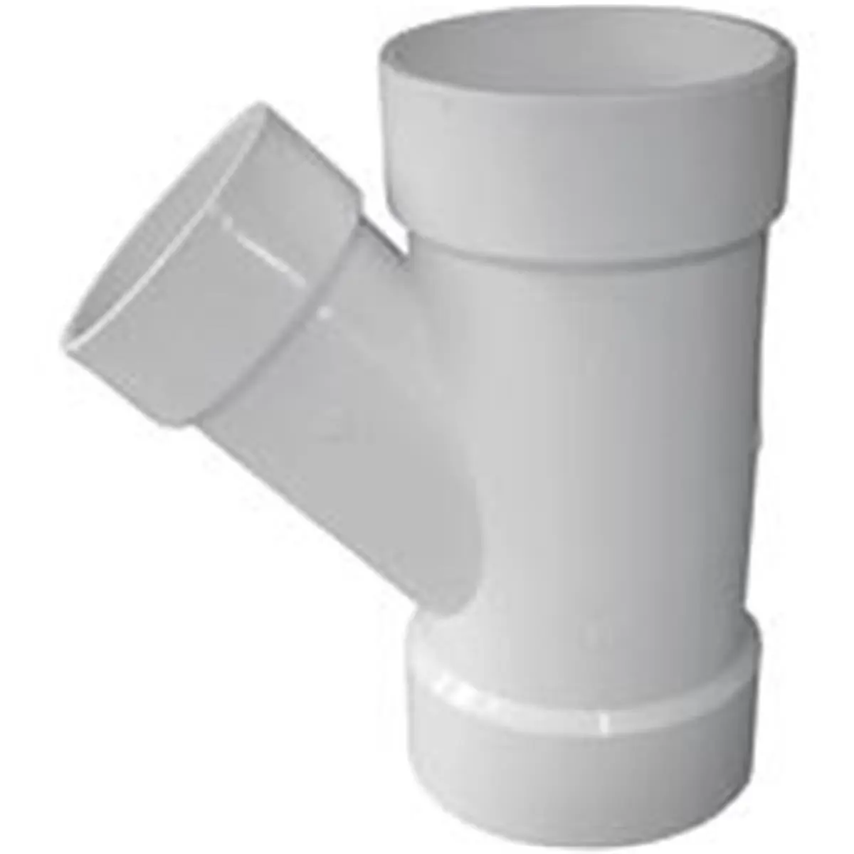 212 MAIN DWV PVC Reducing Wye Fitting - 6 in x 4 in Triple Hub Connection, Horizontal Drain Reducer with Cleanout in Drain Pipe, Model 00601 2400HA