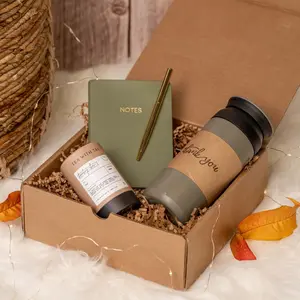 Team Appreciation Gift | Corporate Gift Set for Employees with Notebook, Tumbler, Pen, Tea | Holiday Gift For Men & Women
