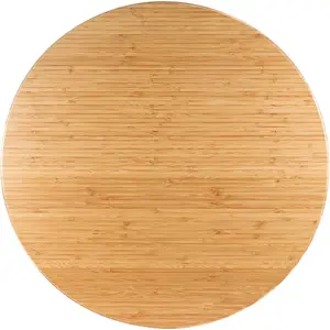 (26 Inch) Bamboo Large Lazy Susan for Dining Table Top with Heavy Duty Metal Rotating Hardware