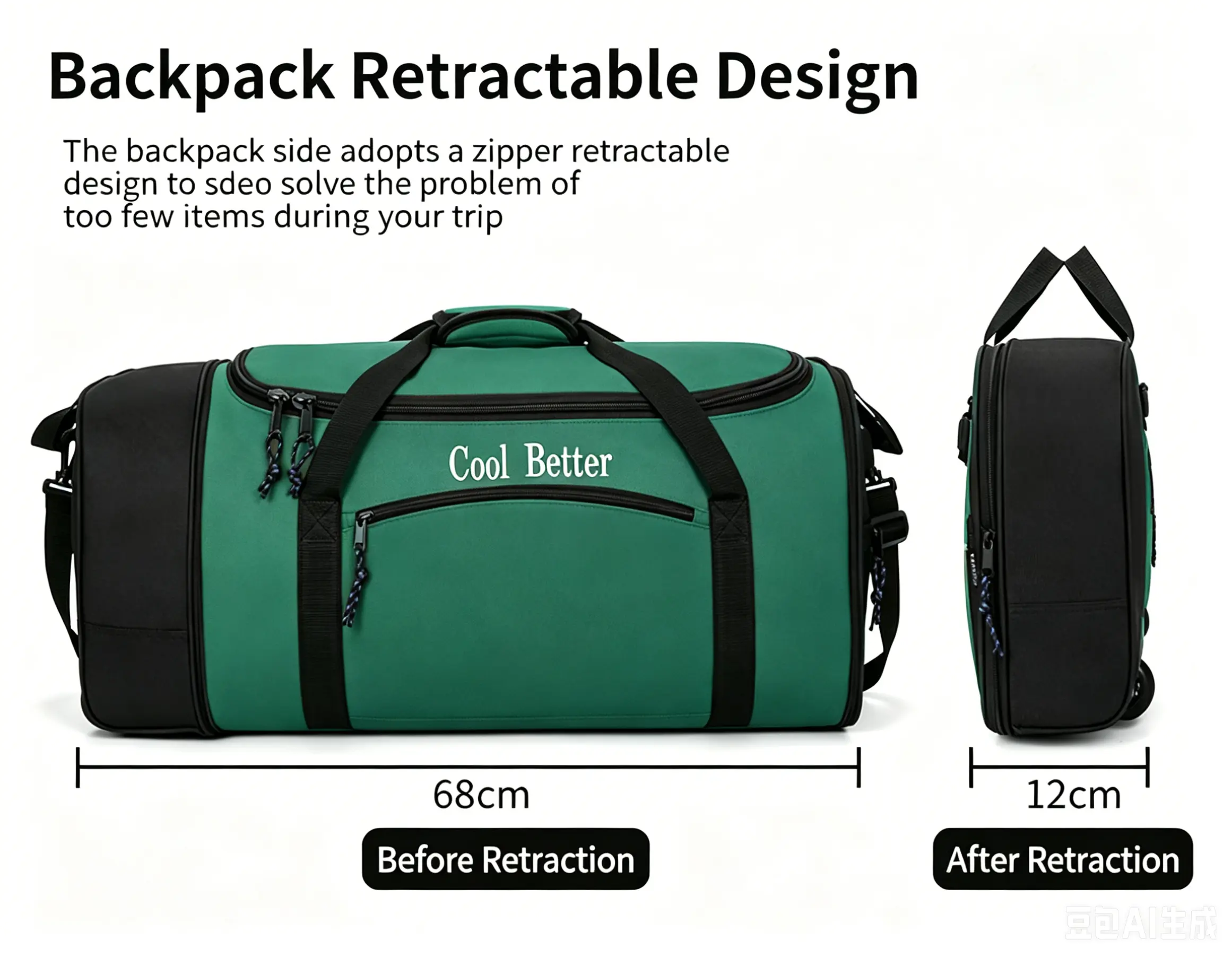 Large-Capacity Foldable Rolling Hospital Mom Bag, Extra-Large Expandable Spinner Duffle with Wheels, Wet Pocket, Strap, Lightweight Multifunctional Stylish Travel Essentials for Easy Storage & Packing, Extra-Large Travel Bags,  Large-Capacity Foldable
