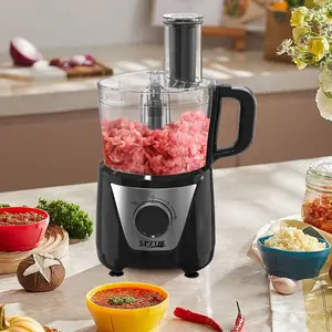 SPZTJK Food Processor, Food Chopper Electric Electric Vegetable Chopper for for Cheese Grating, Chopping, Shredding, Slicing, Mixing and Doughing