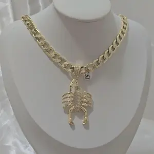 Unisex Scorpion Pendant Necklace with Gold Chain for Men and Women