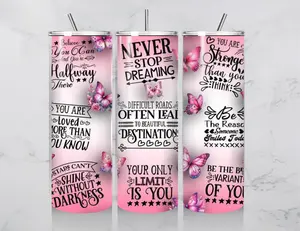 Positive Affirmations 20 oz tumbler
