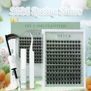 YOULUCK Upgraded Lash Clusters Kit – Soft Fluffy Long-Lasting Lashes with Glue Remover & Tweezer for Easy At-Home Application