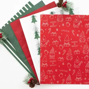 Beautiful Christmas Tissue Wrapping Paper Sheets for  Bags - Set of 120 Quality Tissue Papers with 6 Festive Designs - Add a Touch of Magic to Every  You Wrap - 19 x 13 in Per Sheet