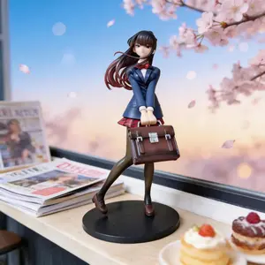 Anime Girl Student School Uniform Face Swap Statue Model, Anime Action Figure, Bookshelf Decoration, Car Ornament, Collectible Role Play Toy, Ideal Gift