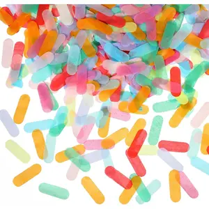 Tissue Confetti Table Confetti Colorful Rainbow for Ice Cream Theme Party Birthday Party Decoration(50g)