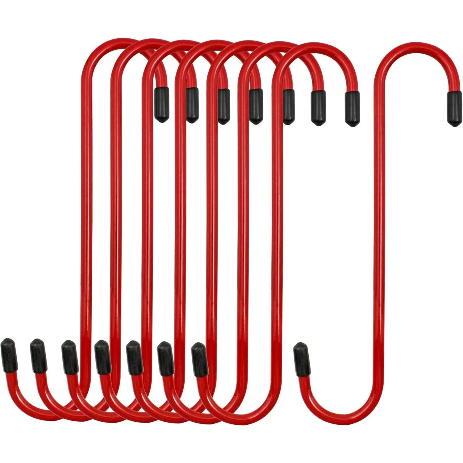 Brake Caliper Hanger Hooks, Durable Steel, Red Powder Coated with Rubber Tips,  Automotive Work on Brake Axle and Suspesion Systems - 8 Pack