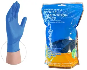 Biodegradable Nitrile Exam Grade Disposable Gloves 40/Bag Rubber Cleaning Cover