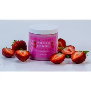 Strawberry Sugar Scrub - 100% Natural, 8 oz