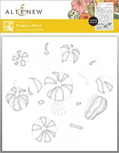 Pumpkin Patch Simple Coloring Stencil Set (6 in 1)