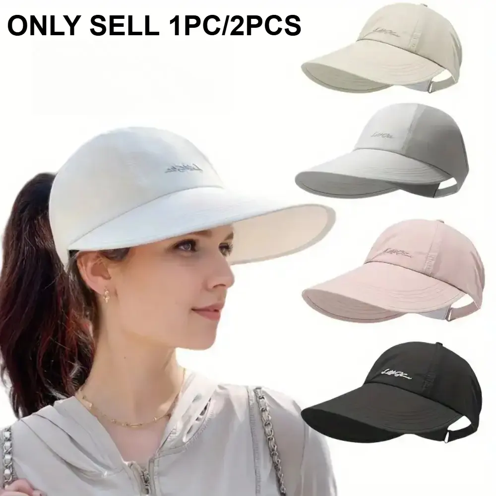 UPF Sun Protection Baseball Hat for Men and Women - Sunscreen Hat, Lightweight, Adjustable Velcro Closure, Wide Brim Outdoor Sports Hat, All-Season Elastic Design, Sunscreen Baseball Cap (Gray/Black)