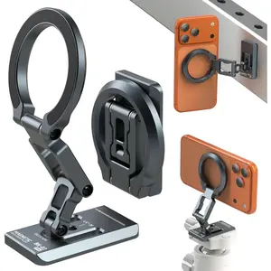 Dual  Phone Holder Gym  Stand,Tripod Phone Mount (1/4'' Hole& ARCA-Swiss),Portable Phone Grip for  12/13/14/15/16/17-Desk//Gym/Golf Cart/Airplane Use Stand ()