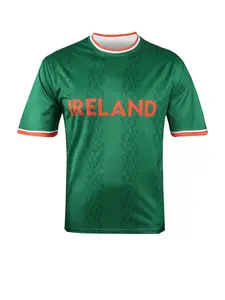 SURUIDA 1pc Ireland Men's Soccer Jersey, Football Jerseys, Green Shirt With Digital Printing, Suitable For Team Sports
