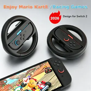 Switch 2 Steering Wheel for Nintendo Switch 2 – Family-Friendly Joy-Con Controller Grip – Kid-Safe Switch 2 Racing Wheel – Fun Switch 2 Accessories for Mario Kar