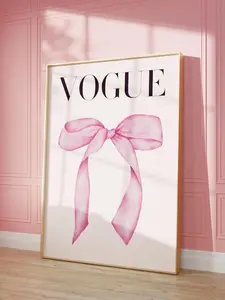 Coquette Fashion Magazine Poster Print, Vogue Fashion Wall Art, Aesthetic Apartment Decor, College Dorm Decor