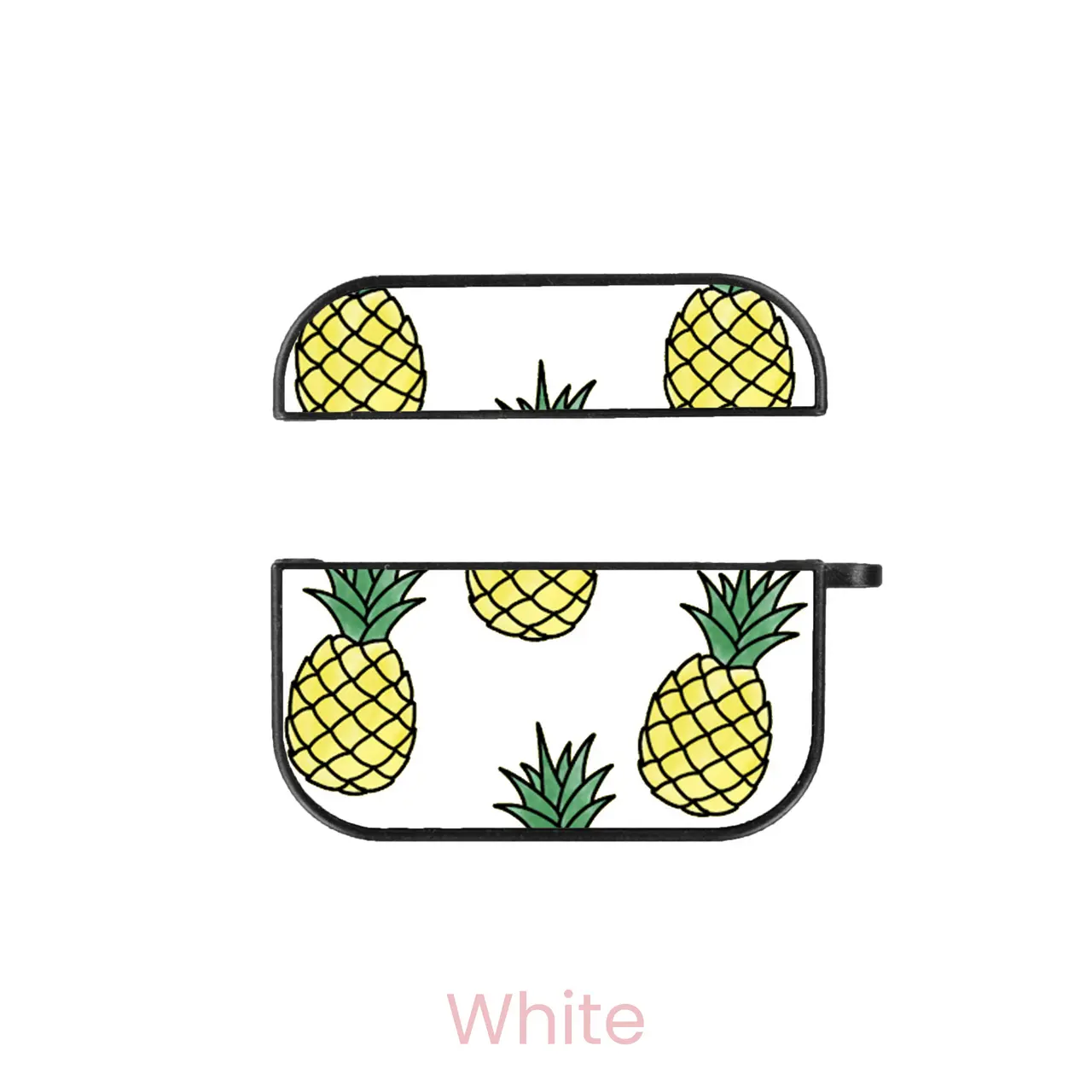 abbyrose Piña Colada AirPod Case Original (1st or 2nd gen) Rigid Plastic White