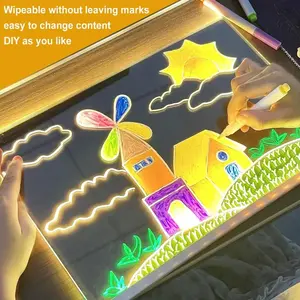 DIY Acrylic LED Art Board – Reusable Hand-Drawn Light Decor, Creative Home & Desk Decoration