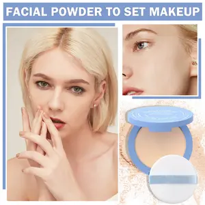 Maycheer Face Powder- Lasting Waterproof Face Powder-Maycheer Setting Powder Oil Absorbing Compact for Face (02, M)