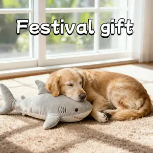 1pc of 45cm Multi-style Cute Shark Plush Toy, Pet Doll, Plush Pillow Doll, Soft Polyester, Washable, Multiple Colors Available, Suitable for All Dog Breeds, the Perfect Companion or Holiday Gift