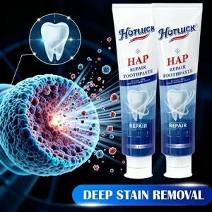 Hotluck Hap Toothpaste - No Harmful Chemicals Gentle Oral Care Formula for Daily Hygiene & Healthy Teeth & Gums Soft Bristle Toothbrush