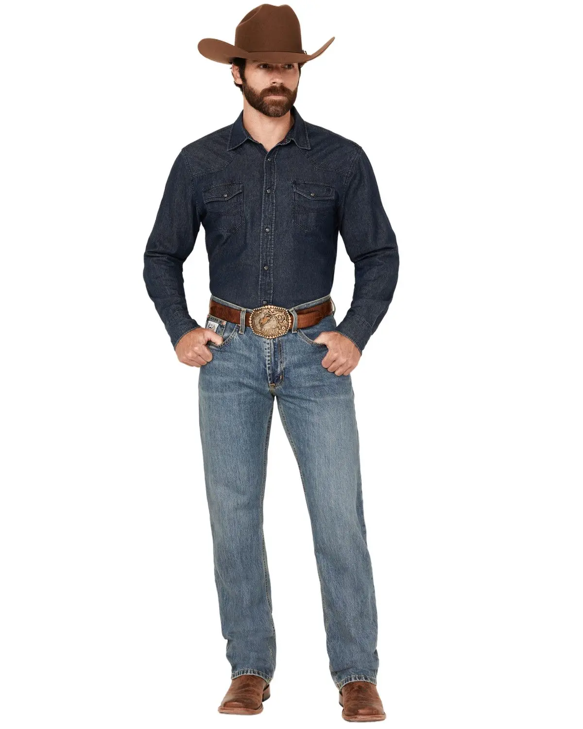 Cinch Men's White Label Relaxed Fit Medium Stonewash Denim Jeans - Mb92834003 Cinch Men's White Label Relaxed Fit Medium Stonewash Denim Jeans - Mb92834003