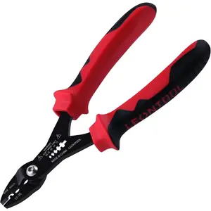 4-in-1 Multi Purpose Electricians Pliers with Wire , Crimper, Gripper, Stripper| 7" Compact Wire Stripper| Wire Crimping Tool for 12-20 AWG Insulated & Non-Insulated Wires, TPR Handle