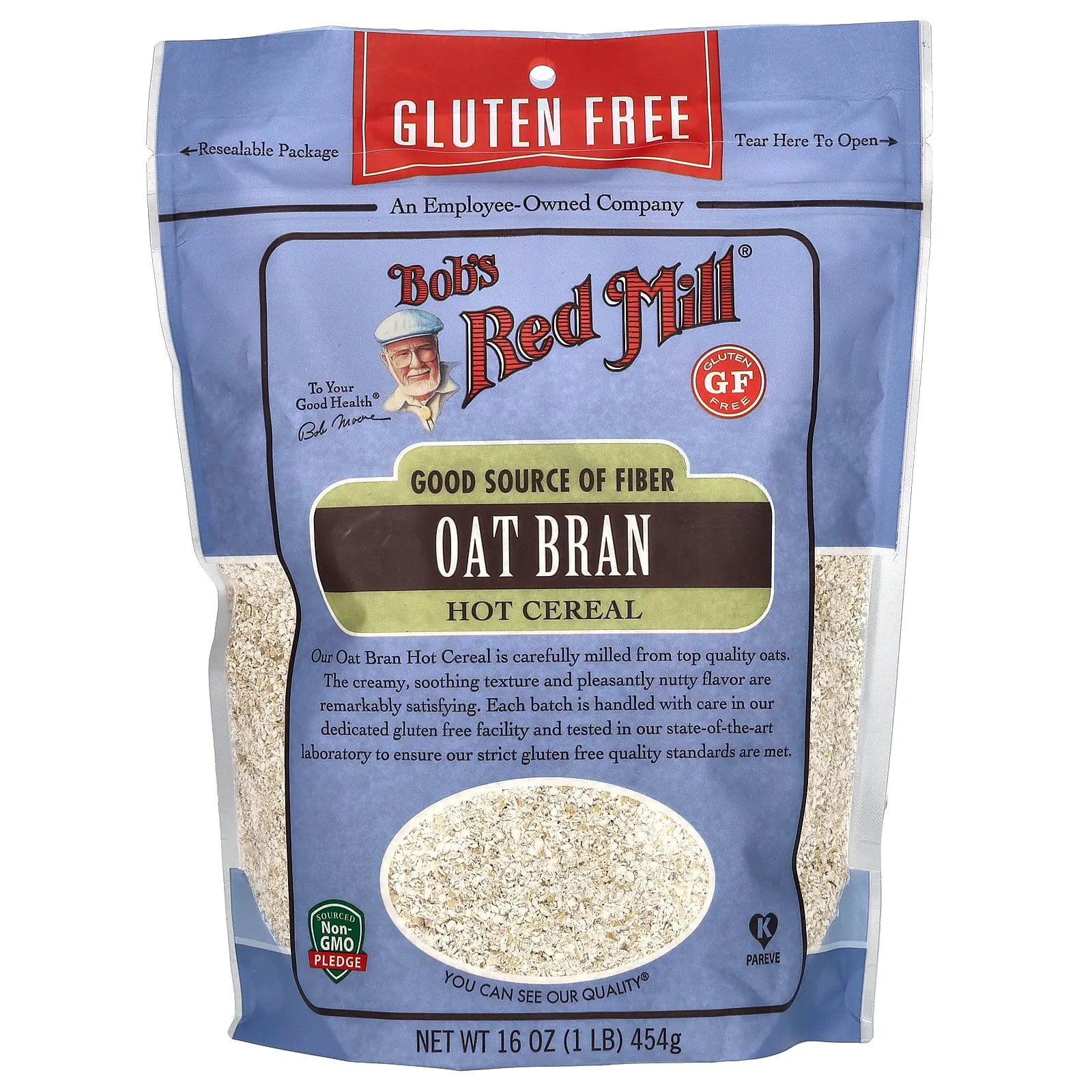 Bob's Red Mill Oat Bran Hot Cereal, Gluten Free, 1 lb (454 g) Bob's Red Mill Oat Bran Hot Cereal, Gluten Free, 1 lb (454 g)