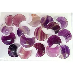 Wholesale Lot 2 lbs Natural Magenta Fluorite Moon Crystal Healing Energy