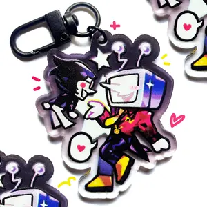 Spamtenna Acrylic Keychain, Spamton & Tenna Deltarune Keychain | Unique Keychain Designs | Perfect for Backpacks, Keys and Gifts | High Quality and Customer Favorite Items
