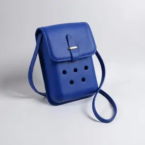 Women's Crossbody Fashion Mini Bag - 3 Free Jibitz, Charm Insert, Adjustable Strap, Minimalist Zipper Shoulder Purse, Small Cute Trendy Handbag, Crossbody Fashion Bag