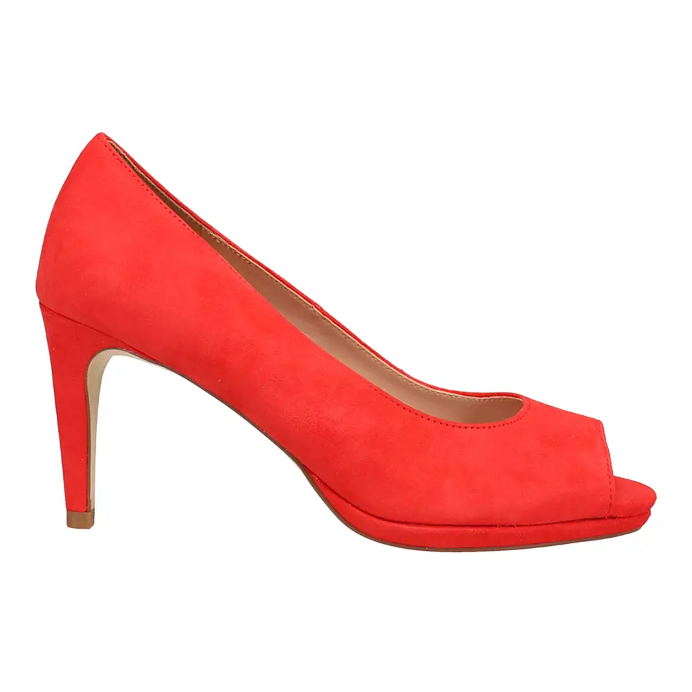 Cole Haan Womens Drado Peep Toe Stiletto Pumps Dress Casual High Heel 3" & Up - Red