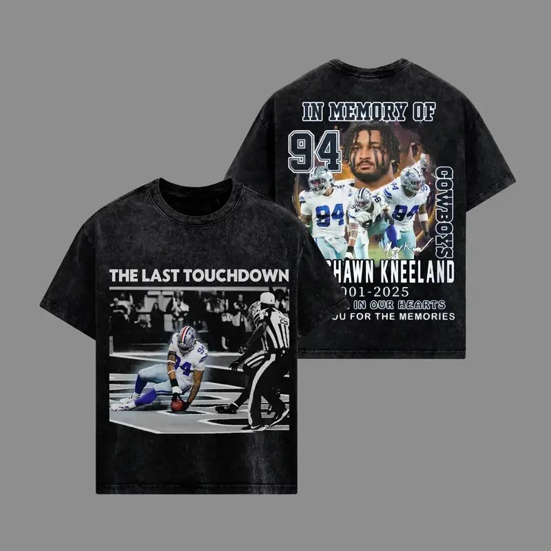 Marshawn Kneeland 34 Acid Washed Lightweight 100% Cotton T-Shirt, Knee Shirt, The Cowboys Shirt, Sunday Football Shirt, Game Day Shirt